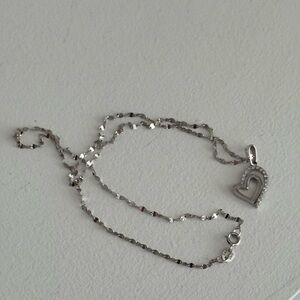 10K White Gold Diamond Necklace